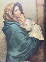 Roberto Ferruzzi: Madonna- magas minősegű svájci reprodukció
