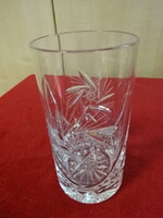 Csiszolt kristálypohár, magassága 14 cm. Jókai