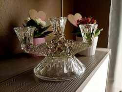 Üveg/kristály gyertyatartól 3 db. egyben