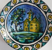 Bella Sári kerámia tál - 17 cm