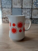 Alföldi piros pöttyös, napocskás porcelán kiöntő