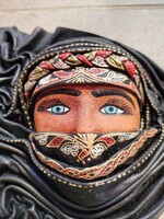 3D Bőr falikép (Arab női maszk)