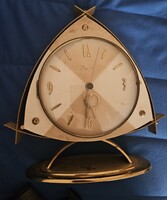 Retro/Mid Century modern réz asztali óra (Regina) működik, felújításra szorul