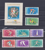 Olimpia Mexikó - bélyeg sor és blokk 1968