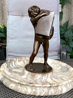 Szentgyörgyi István bronz gyufadoboztartó