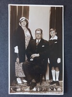 Antik fotó budapesti családi műtermi portré Havel Fotószalon 1935