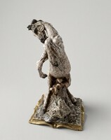 Antik Jellegű Olasz Kerámia Lószobor – P. Ceschia Szignóval, Koronás Jelzéssel (51cm)
