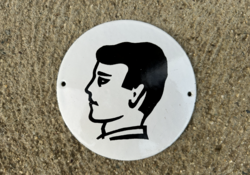 Klasszikus férfi WC zománctábla (10 cm)