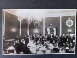 Antik fotó báli zenekar és közönség Óbudán 1933 február 11 Alajos bál