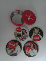 Coca Cola poháralátét fém dobozban