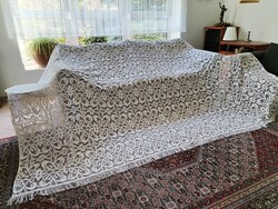 NAGYMÉRETŰ LILIOMOS KLÖPLI CSIPKE FÜGGÖNY !!! - 240x360 cm
