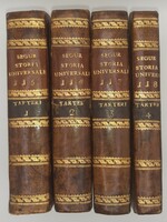 1825 Belloni : A Tatárok története 1-4 kötet korabeli aranyozott gyönyörű félbőr kötésben