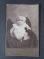 Antik kabinetfotó May M műterme - Babaportré 1910 körül