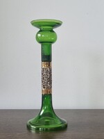 Vintage üveg/ réz gyertyatartó- Pentti Sarpaneva finn design