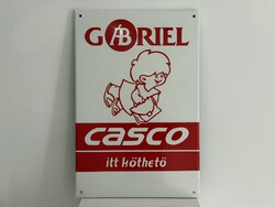 Gabriel casco bonyhádi zománctábla autó biztosítás tábla retro