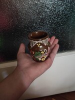 Barna mintás kerámia 7cm