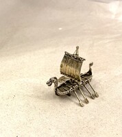 Ezüst mini viking hajó