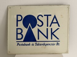 Posta Bank bonyhádi zománctábla reklámtábla retro
