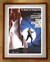 James Bond 007- Halálos rémületben, 1987-es plakátja - Régi retro filmplakát - reprodukció keretben