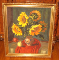 GARANTÁLTAN EREDETI CSODÁS SCHEY FERENC  /1925-1997 / CSENDÉLET : NAPRAFORGÓK