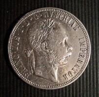 Ezüst 1 Florin,  1884-es! Képeken jól látható állapotban!