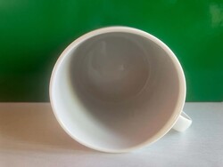 Alföldi retró porcelán bögre – különleges piros-kék geometrikus dekor – gyűjtőknek