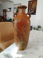 Retro Pesthidegkúti - Mid-Century modern váza, 36,5 cm