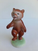 Drasche - Kőbányai Porcelángyár táncoló medve / mackó figura 9cm - jelzett I.o. hibátlan