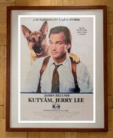 Kutyám, Jerry Lee, 1989-es plakátja - Régi retro filmplakát - reprodukció keretben