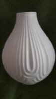 Bavaria Heinric hfehér porcelán bisqit nyomott mintás váza 17x13cm. hibátlan