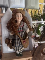 :  Görög sorszámozott vintage baba – 54 cm