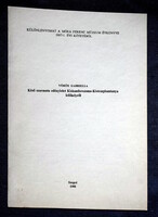 Vörös Gabriella : Késő szarmata edénylelet Kiskundorozsma-Kistemplomtanya lelőhelyről 1988