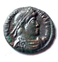 Római bronz VALENTINIANUS angyalos hátlap (P45)