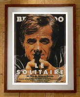 "A magányos zsaru", 1987-es francia krimi plakátja - Régi retro filmplakát - reprodukció keretben