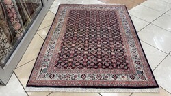 4480 ÁLOMSZÉP IRÁNI Herati selyemkontúros kézi gyapjú perzsa szőnyeg 103X145CM
