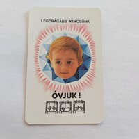 Országos Közlekedésbiztonsági Tanács kártyanaptár 1979 - Legdrágább kincsünk Óvjuk!