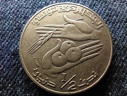 Tunézia Köztársaság (1957-) 1/2 Dínár 1988
