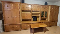 5 részes eredeti koloniál szekrénysor + asztal