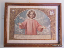 KÉP - 1916 - ból - EMLÉK - 32 x 25 cm - KERETEZVE - ÜVEGEZVE  - OSZTRÁK - HIBÁTLAN