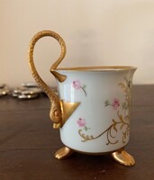 Rare Antique Pirkenhammer (1893–1918) (Fischer&Mieg) Tripod Porcelain Cup. Display Condition
