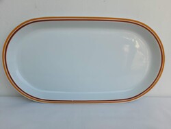 Alföldi menza narancs-barna mintás porcelán tál  38 cm