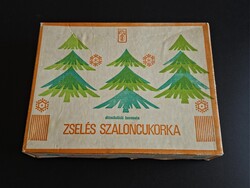 Retró Budapesti Édesipari Vállalat zselés szaloncukor doboz (1970-80-as évek)