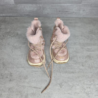 Bluebox Glitter Pink Fur Kids' Boots, 22