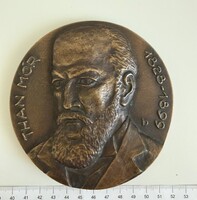 Endre Bartos – Mór Mór 1828–1899 Bronze Memorial Plaque, 12 cm