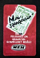 MÉH rajzos grafikus kártyanaptár 1988