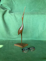Retro Madár, fa dekoráció, 43 cm.