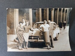 Régi fotók 3 db  Moszkvics 407 Szeged 1960 felirattal