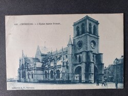 Antik  képeslap  Franciaország, Cherbourg, Szentháromság-templom, Manche 5