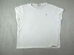 EREDETI TOMMY HILFIGER (2XL) CSINOS RÖVID UJJÚ NŐI FEHÉR PÓLÓ FELSŐ