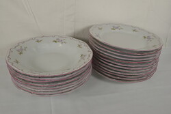 Antik Zsolnay porcelán tányérkészlet (Összesen 20 db)-A418
